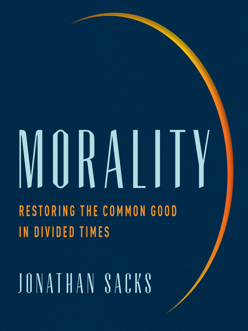 Title details for Morality by Jonathan Sacks - Wait list